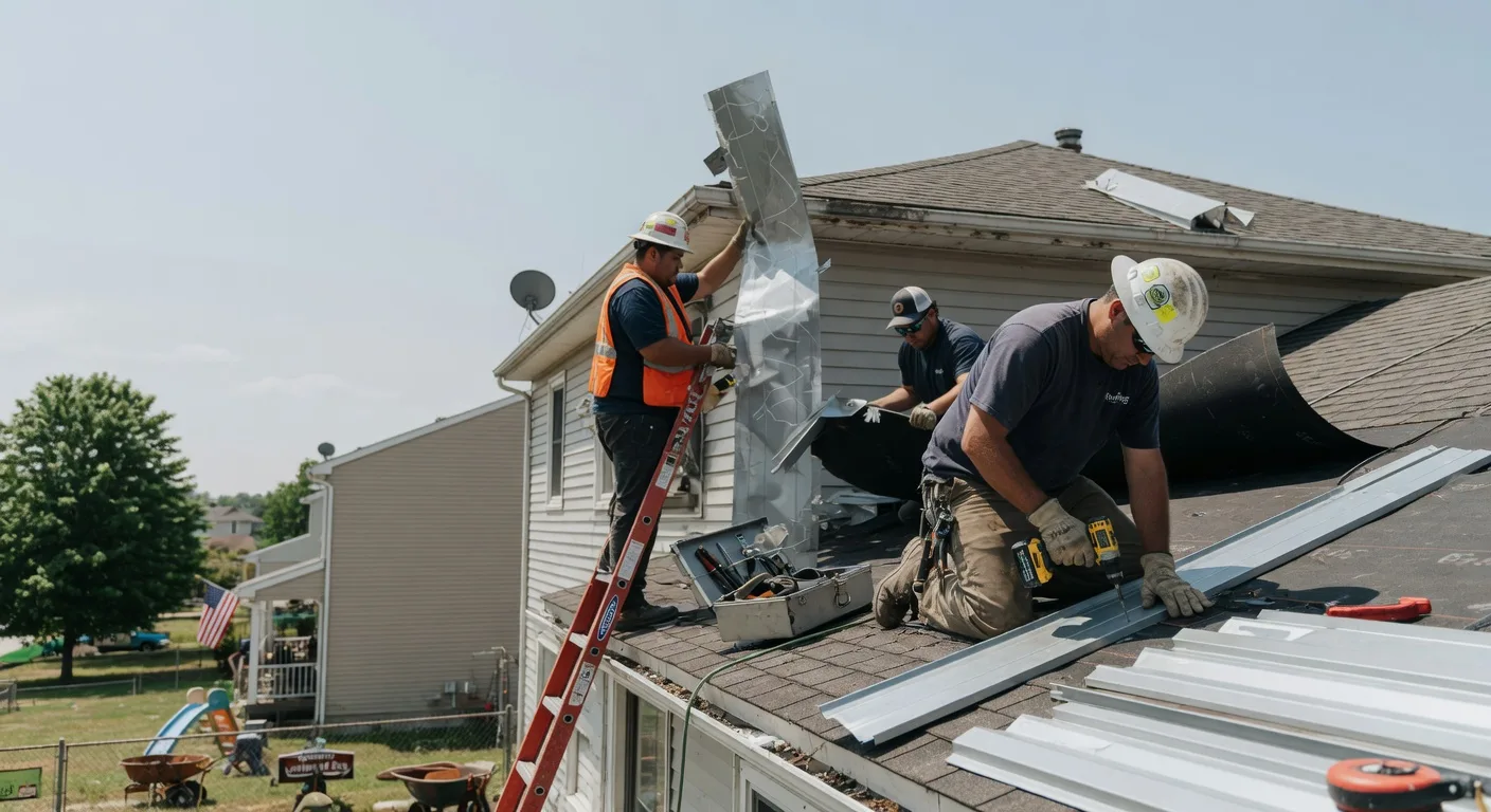 Storm Damage Metal Roof Repair in Grand River, OH